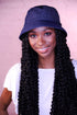 Denim Bucket Hat With Detachable Face Shield